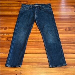 505 Levi's Blue Relaxed Fit Jeans with Natural Indigo Fading